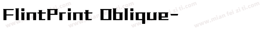 FlintPrint Oblique字体转换